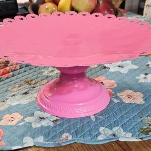 Decorative metal cake plate